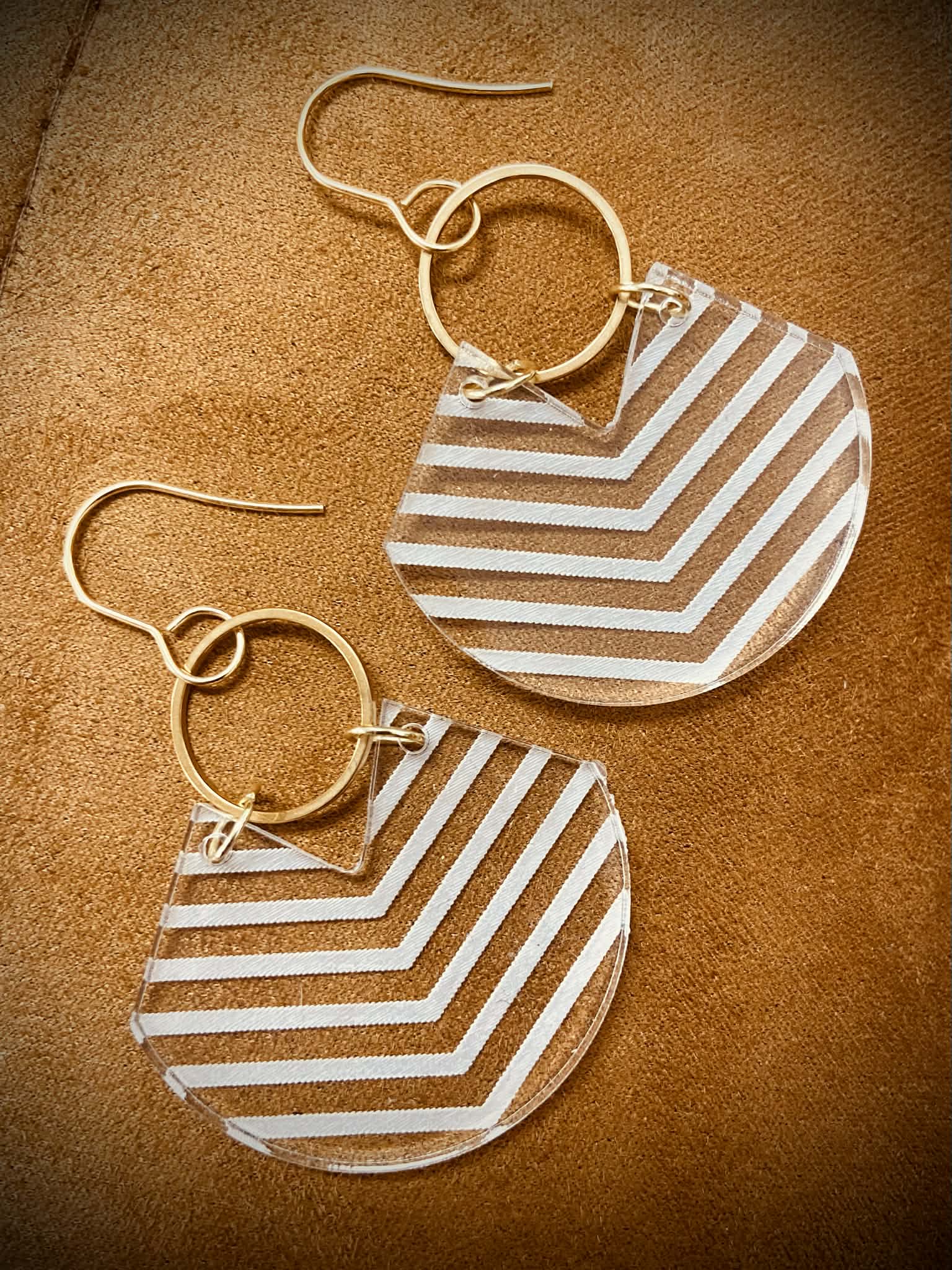 Chevron Acrylic Earrings