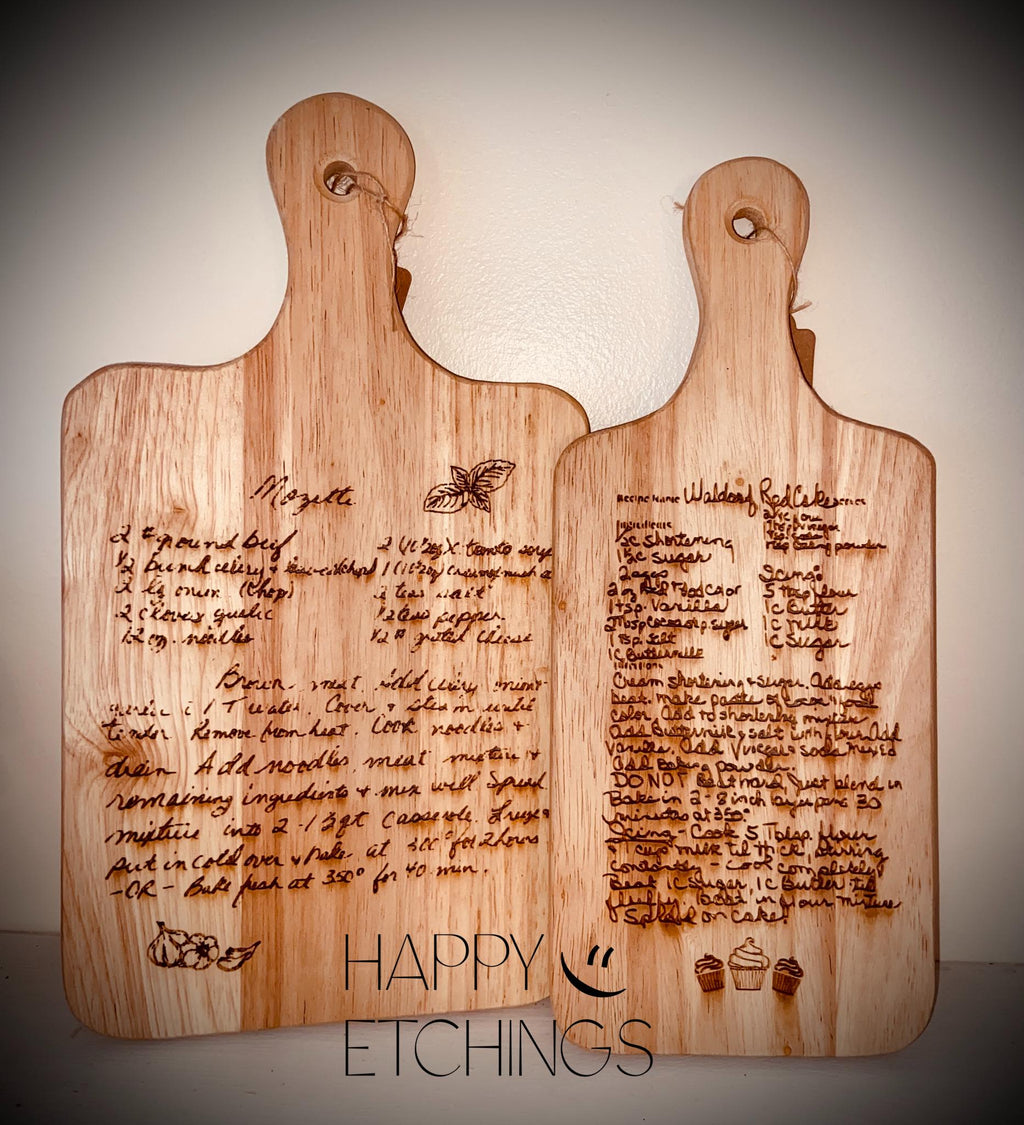 Handwritten Recipe Boards