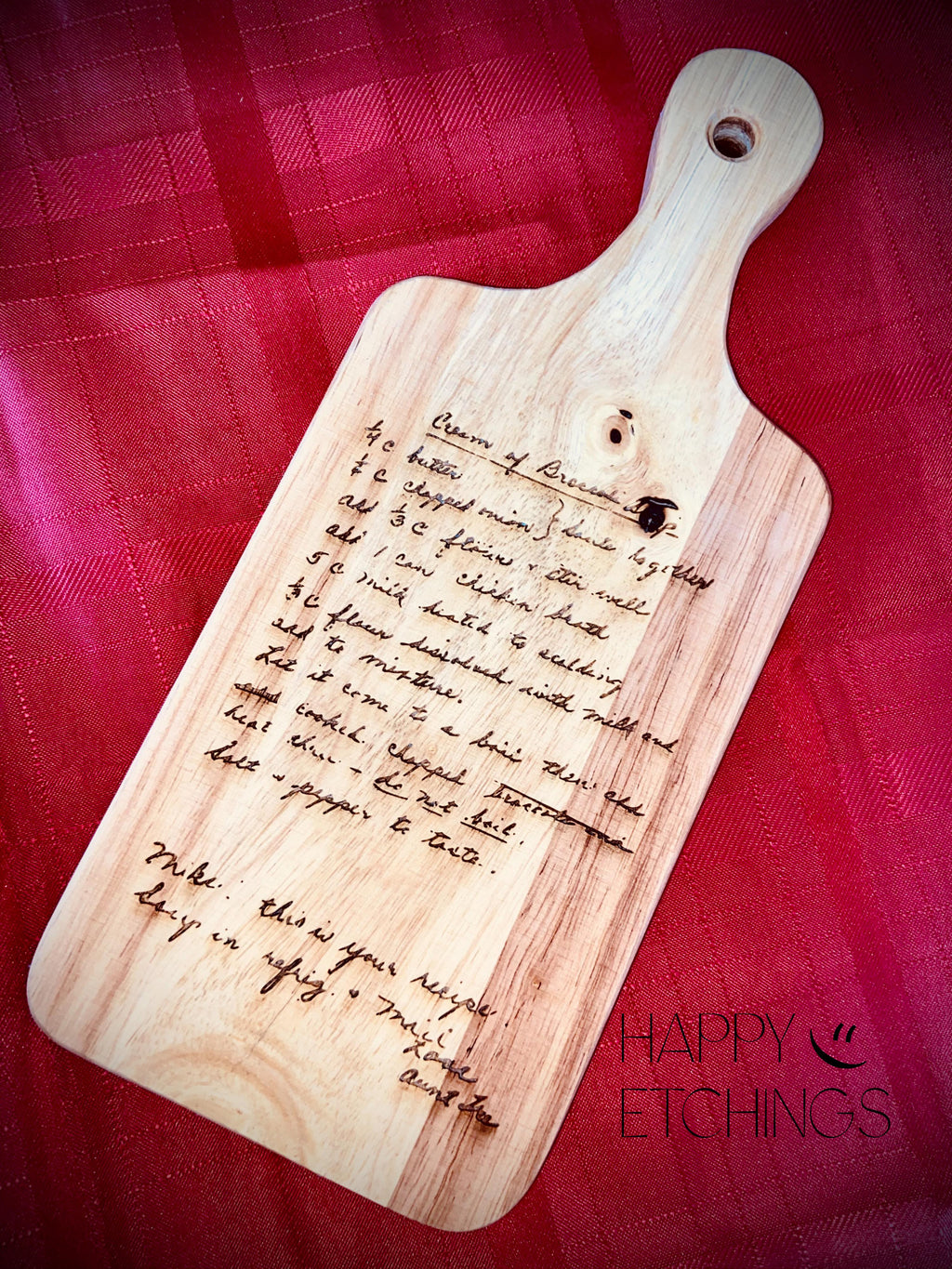 Handwritten Recipe Boards