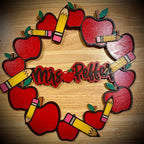 Personalized Apples & Pencils Sign