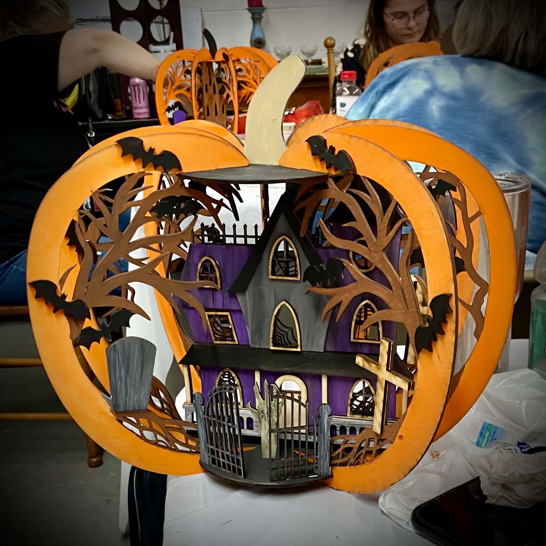 Spooky 3D Pumpkin Sip n' Paint