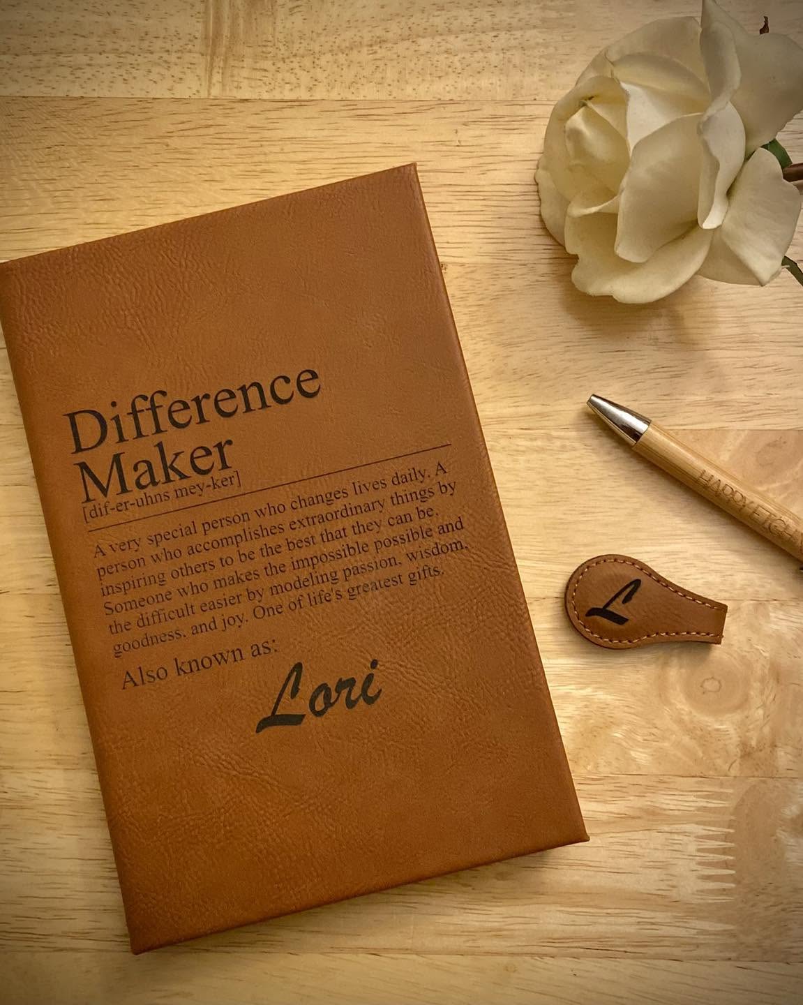 Engraved Leather Journal
