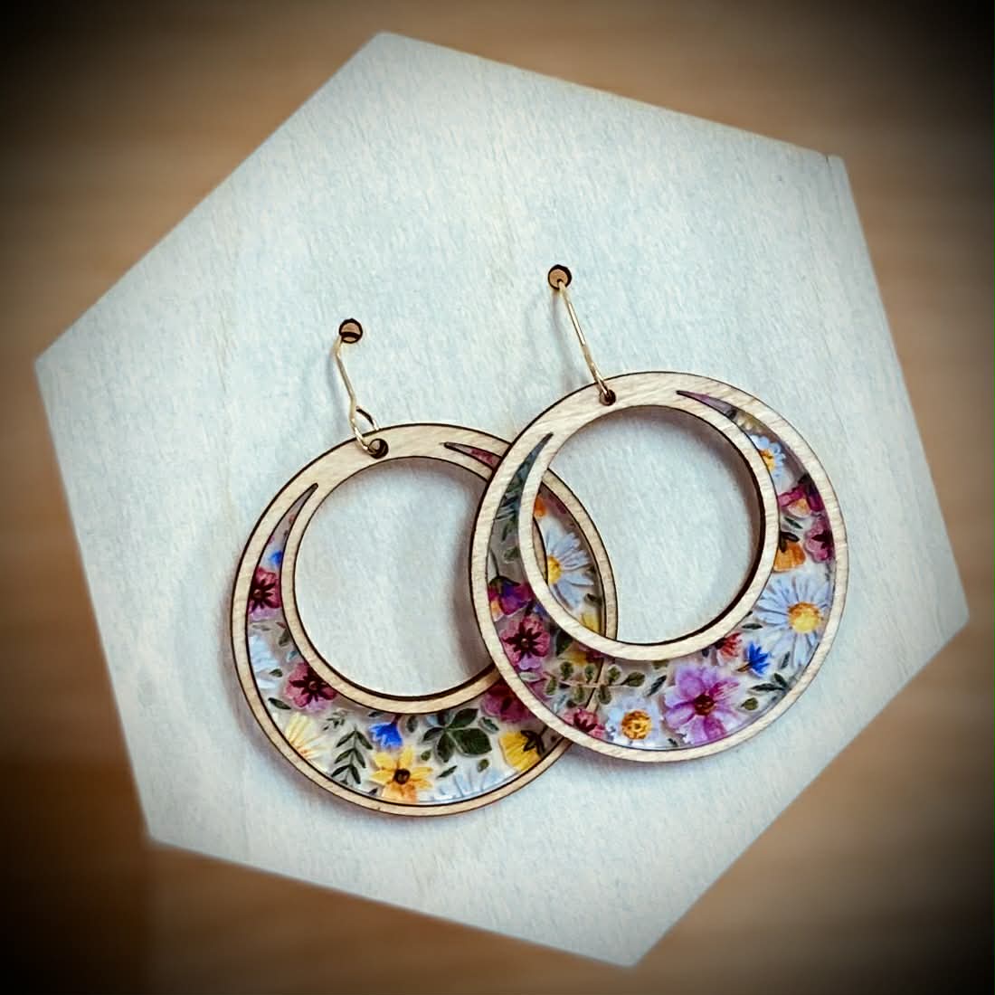 Floral Inlay Earrings