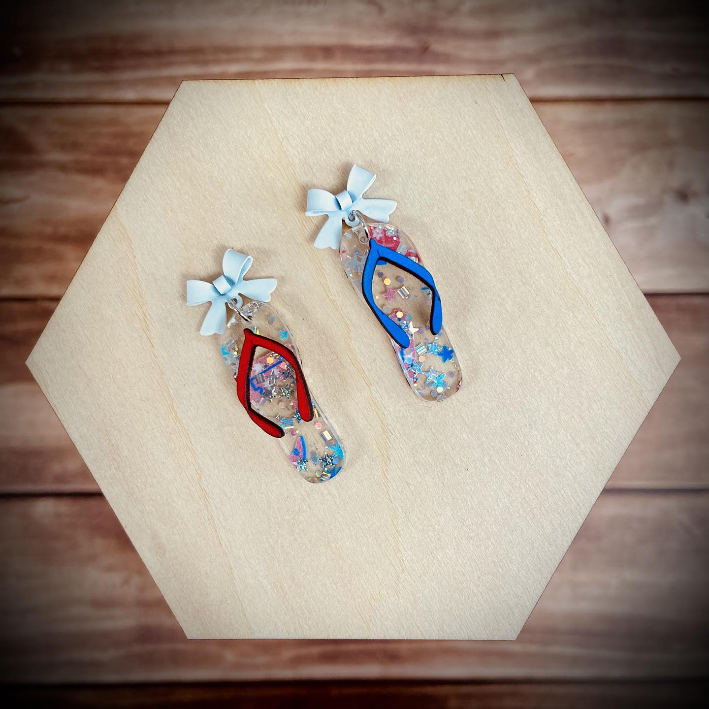 Patriotic Flip Flop Earrings