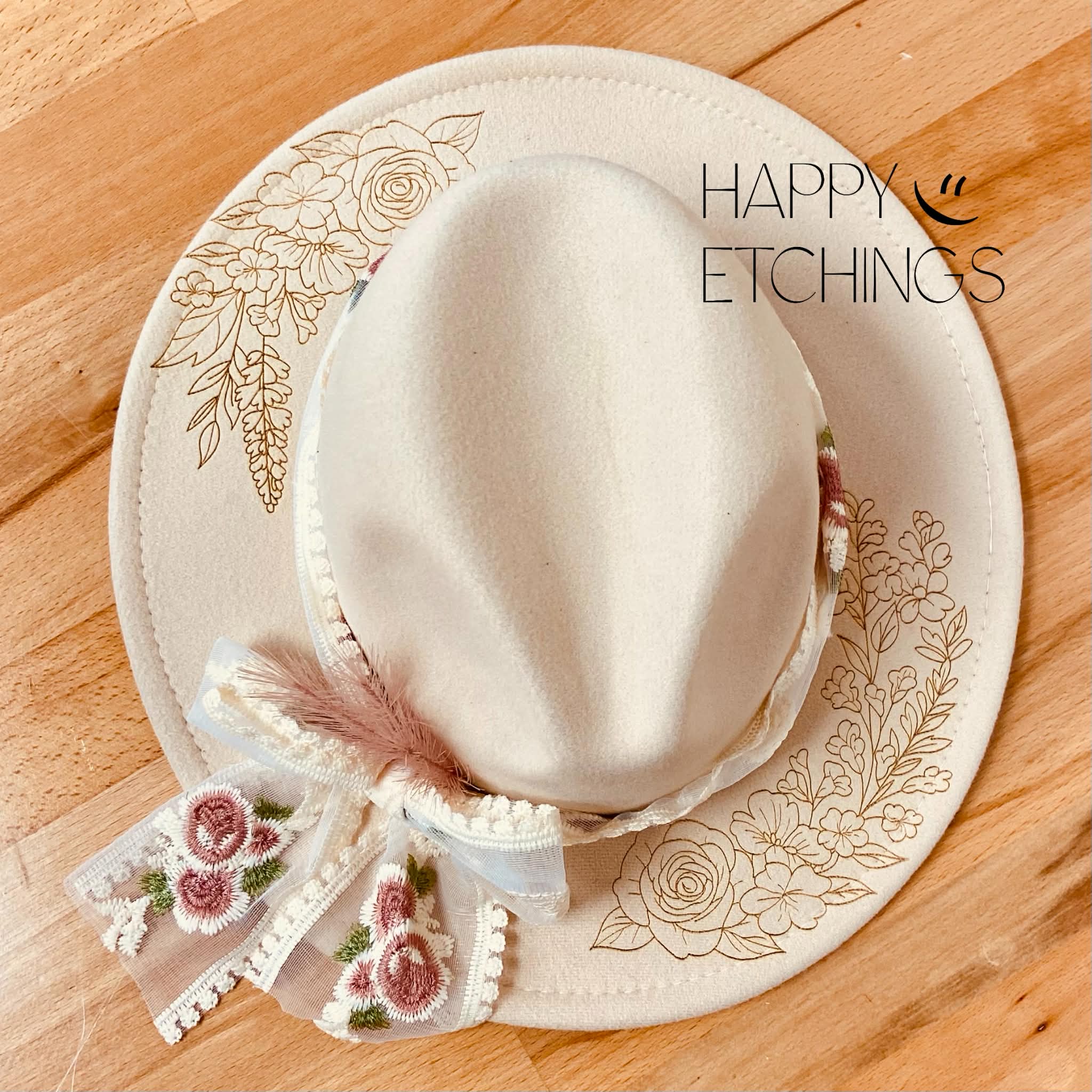 Engraved Felt Fedora