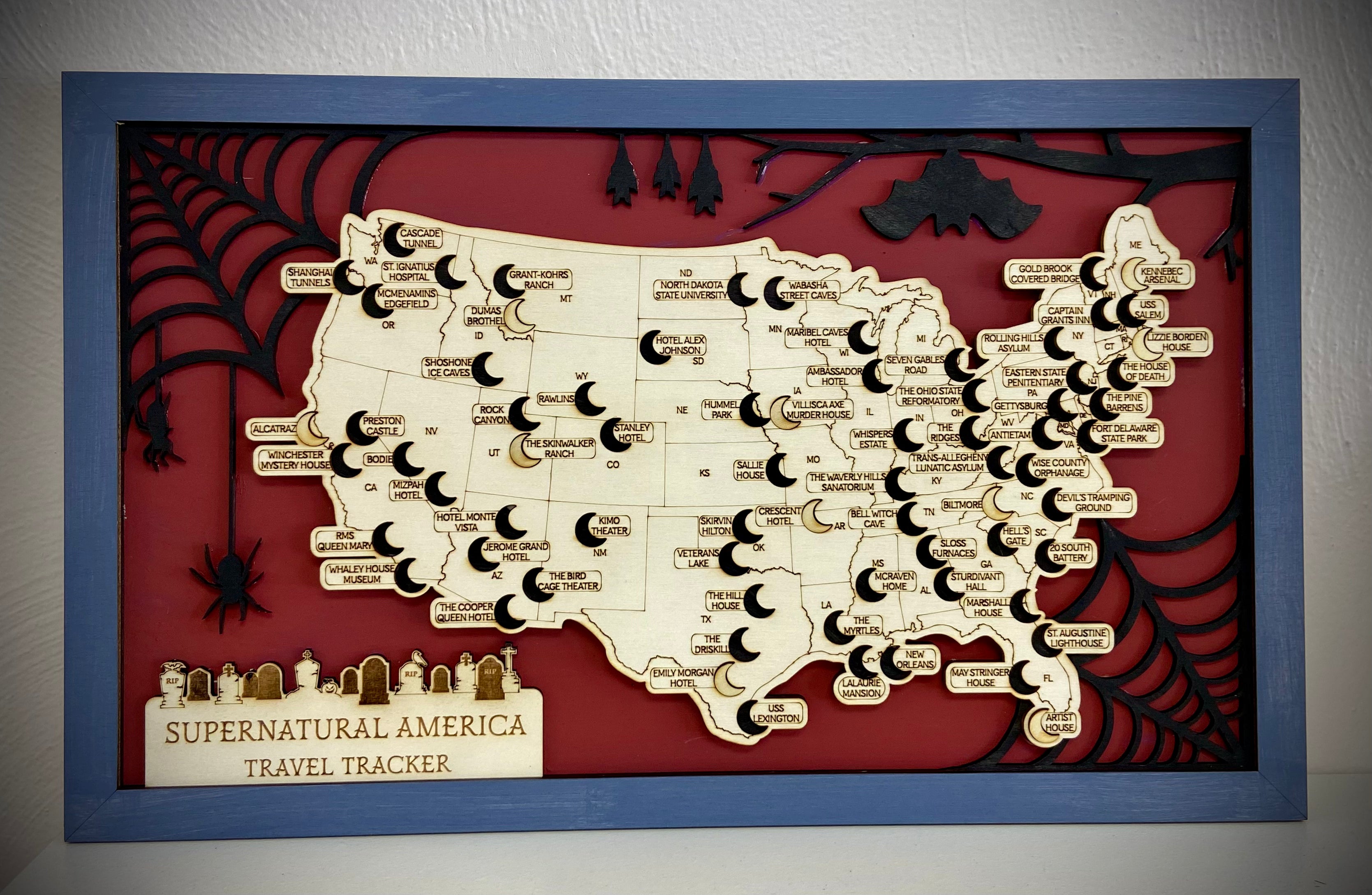 Supernatural American Travel Tracker