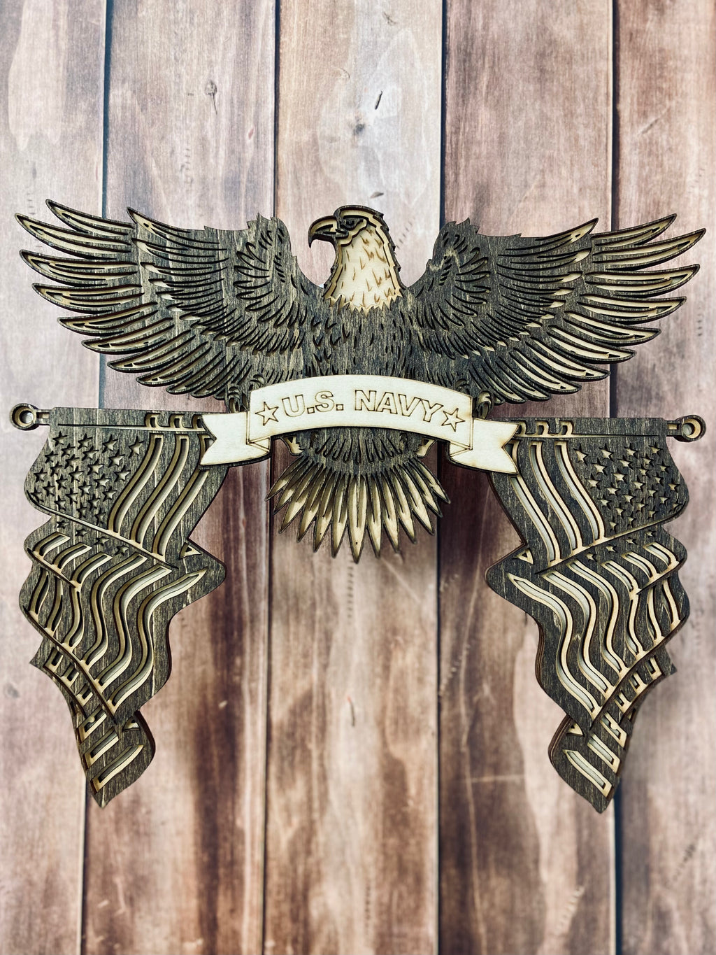 Customized Eagle With Flags