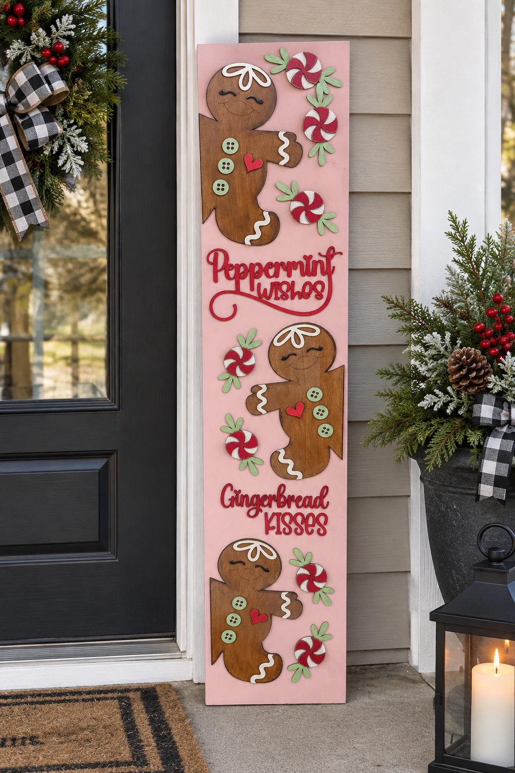 Porch Leaner Sip n' Paint Workshop - Gingerbread Kisses