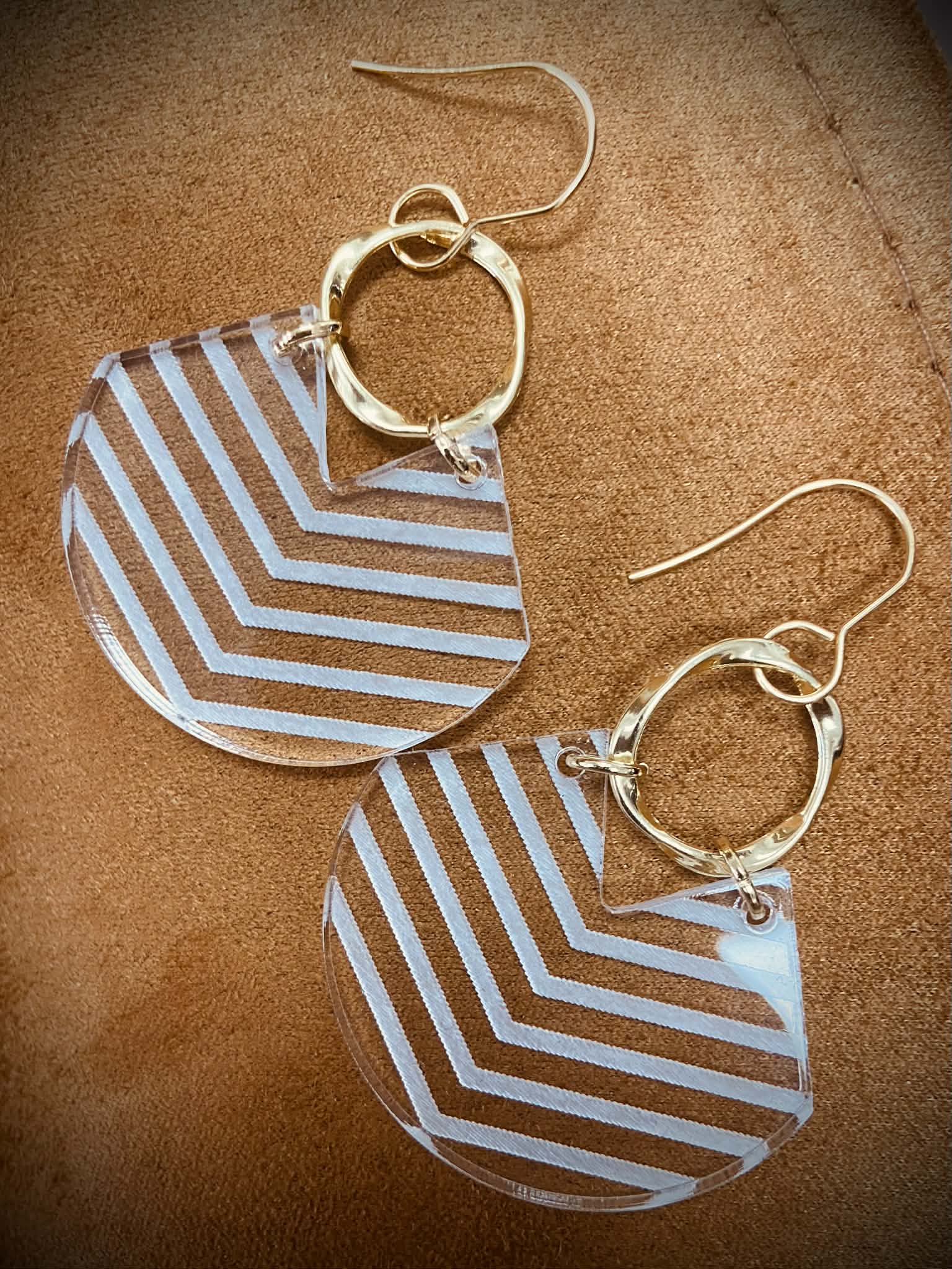 Chevron Acrylic Earrings
