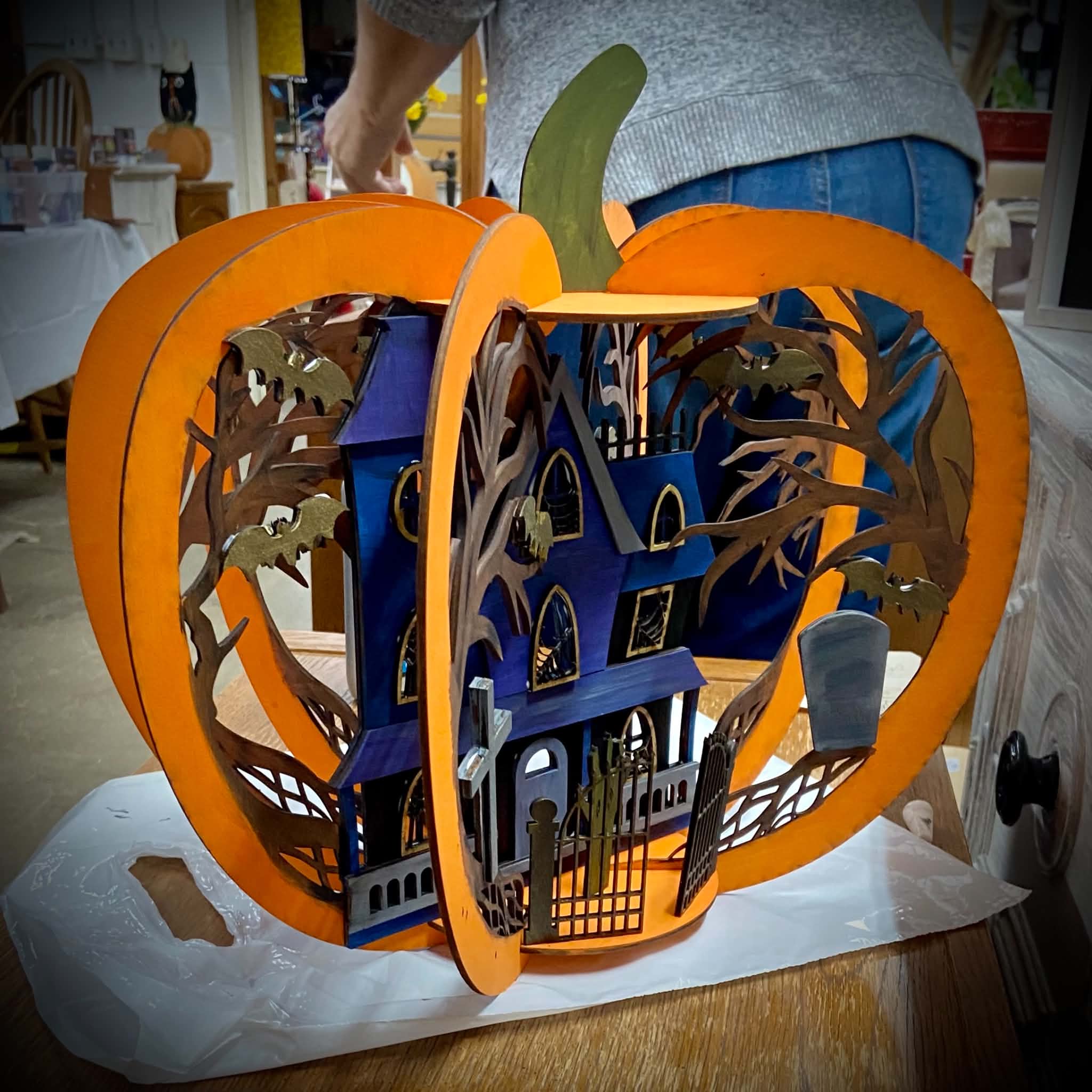 Spooky 3D Pumpkin Sip n' Paint